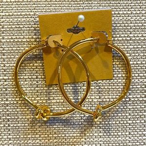 Gold Quality Costume Jewelry Earrings 2” in Diameter